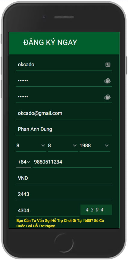 Đăng ký FB88 Mobile - B2