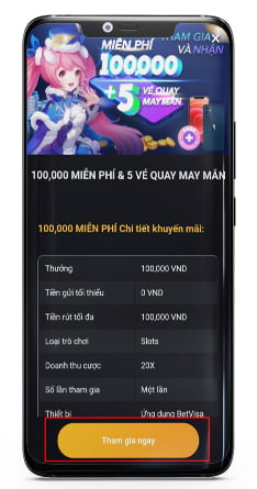 betvisa tặng 100k