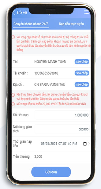 Nạp tiền số đỏ casino 2