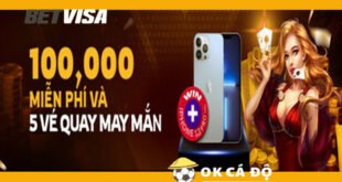 BetVisa tang mien phi 100K va 5 ve trung iPhone 13 Pro Max