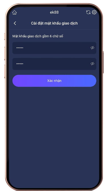 mật khẩu rút tiền ek88 2