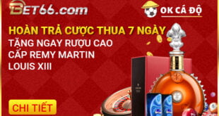 Bet66 hoàn tiền cược thua hàng tuần