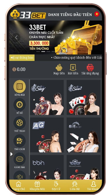 33Bet casino trực tuyến